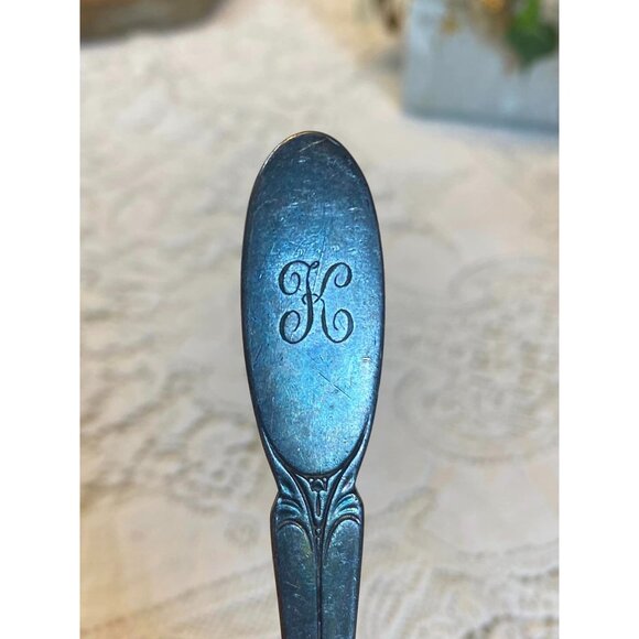 1847 Rogers Bros. IS Silverplate Spoons Set Of 4 Vintage Fleur De Lis Monogram K - Picture 5 of 5
